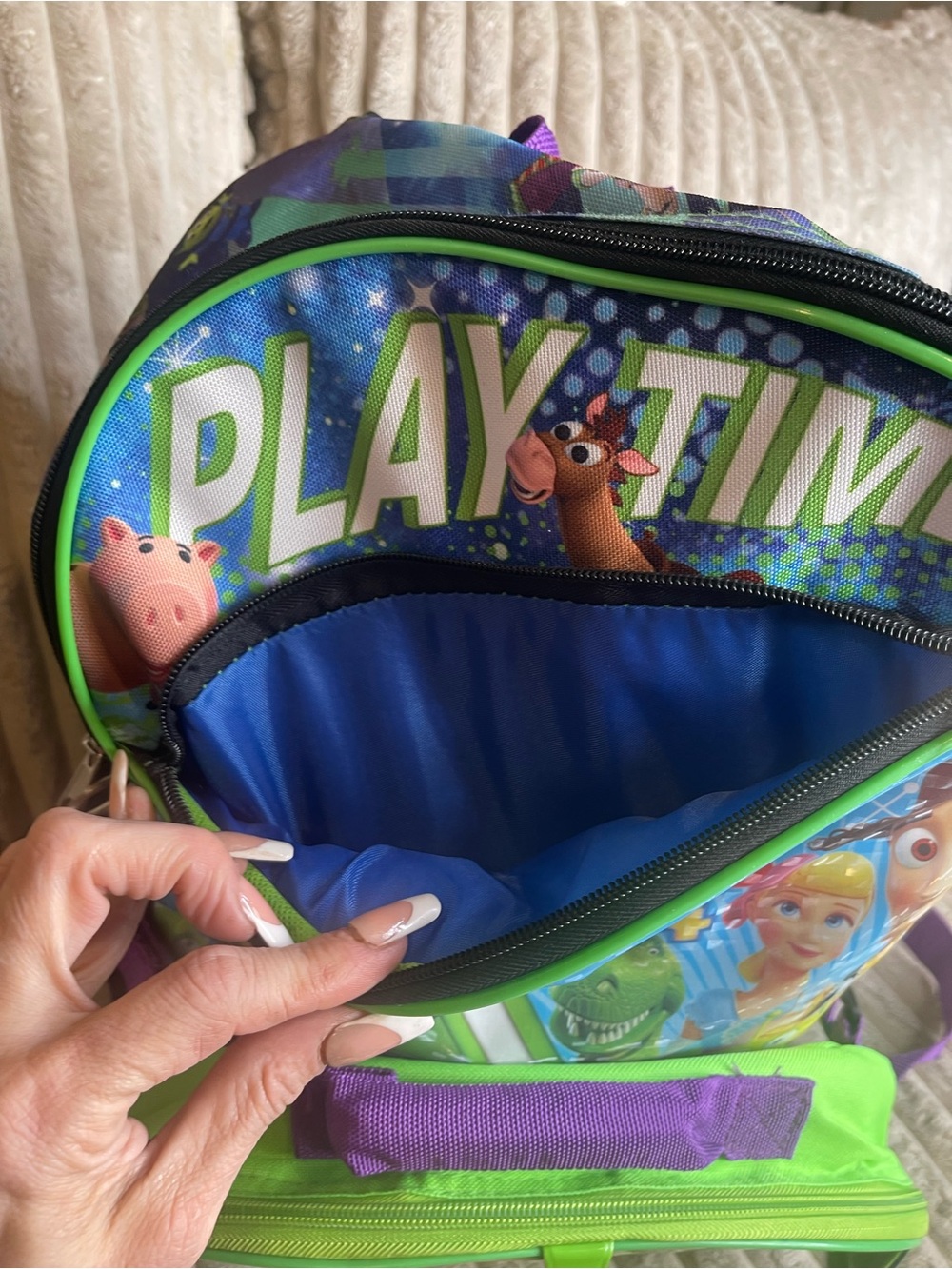 Disney Pixar Toy Story 4 Alien 3D Molded Front Pocket Kids Backpack - Picture 5 of 10